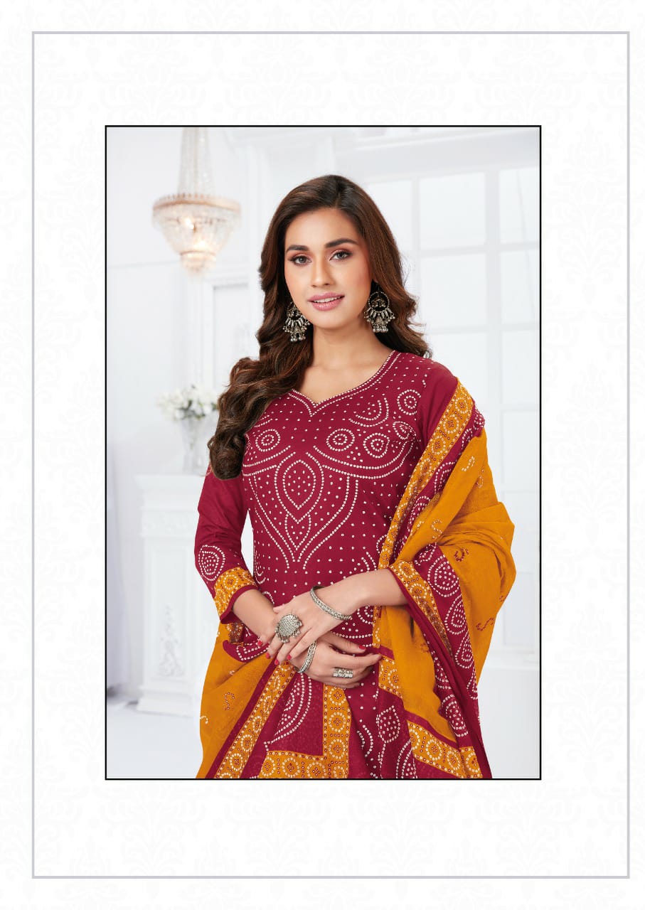 Mayur Bandhani Special 14 Cotton Printed Casual Daily Wear Dress Material Collection
